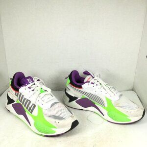 Puma RS Bold Fluorescent Sneakers White Green Purple Size 7C